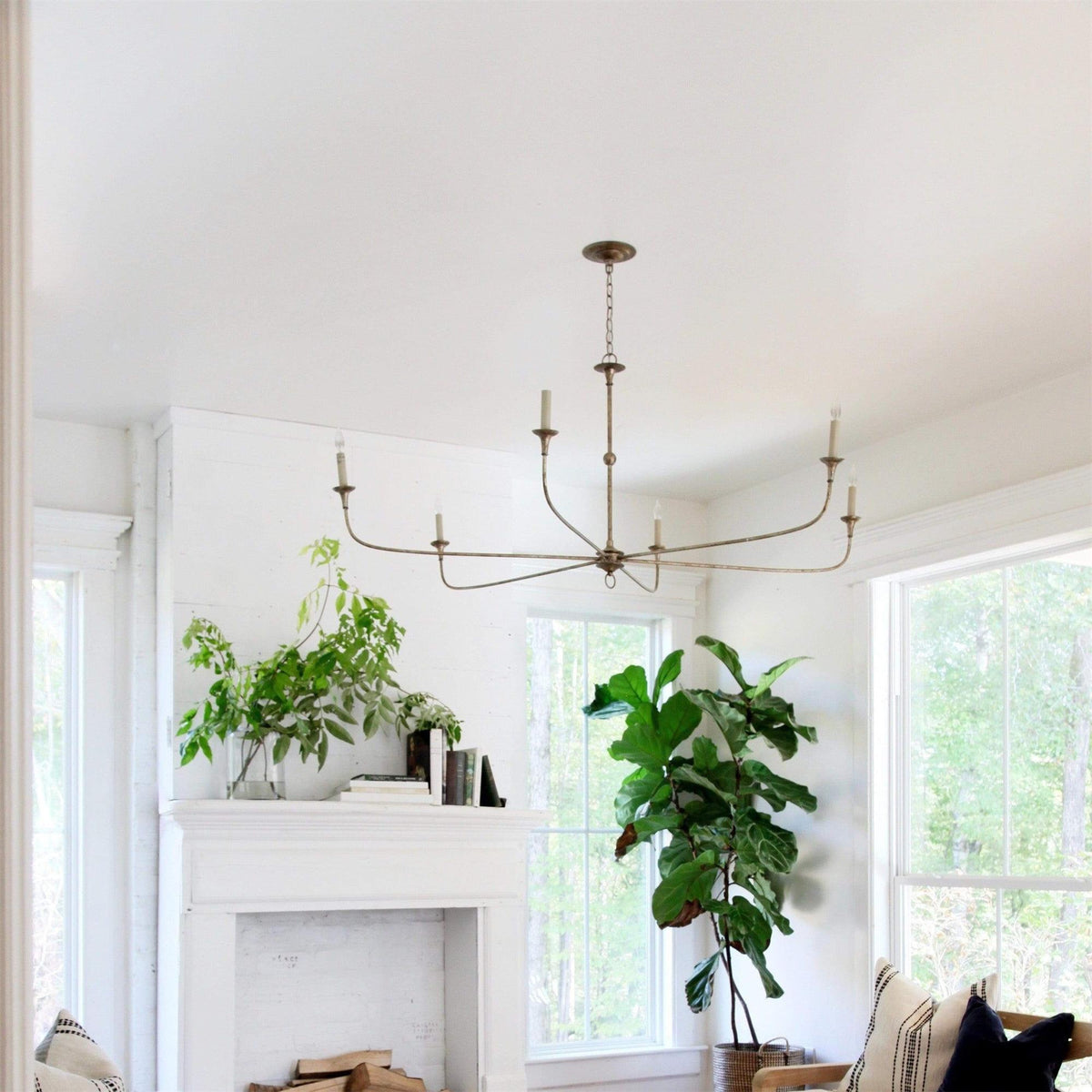 Unity Vintage Mid-century Bronze Chandelier