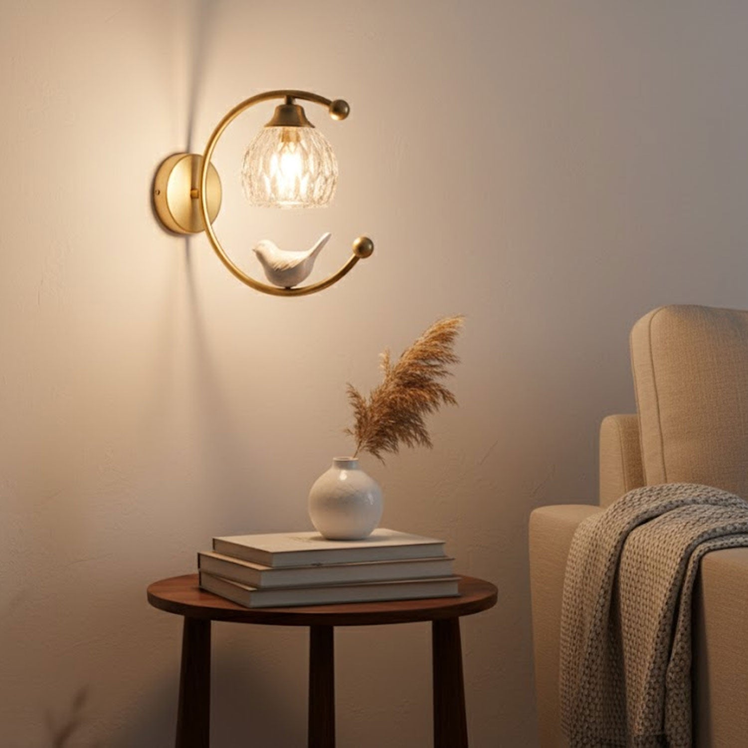 Felix Linearo Artistic Ceramic Bird Wall Lamp