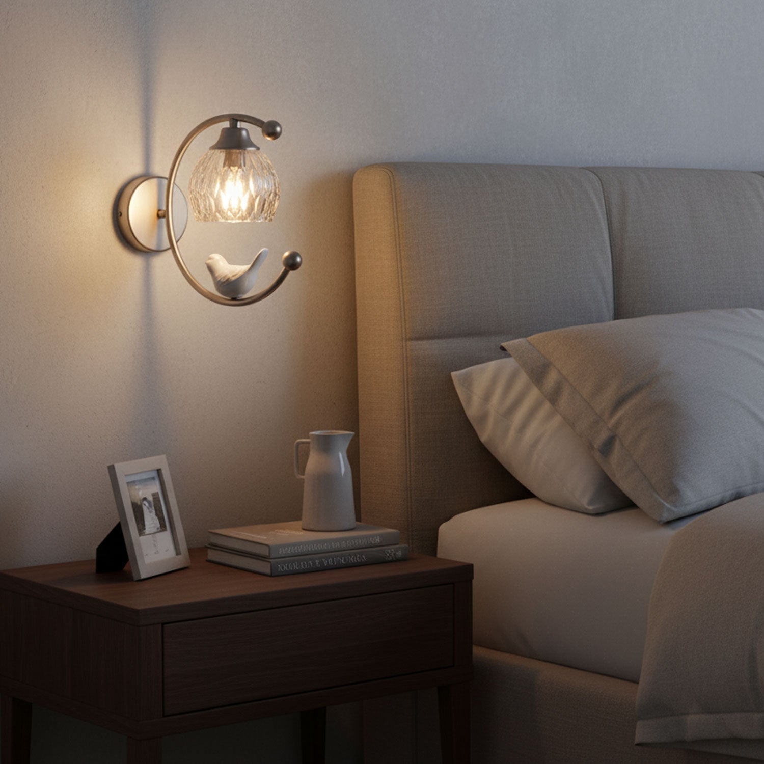 Felix Linearo Artistic Ceramic Bird Wall Lamp