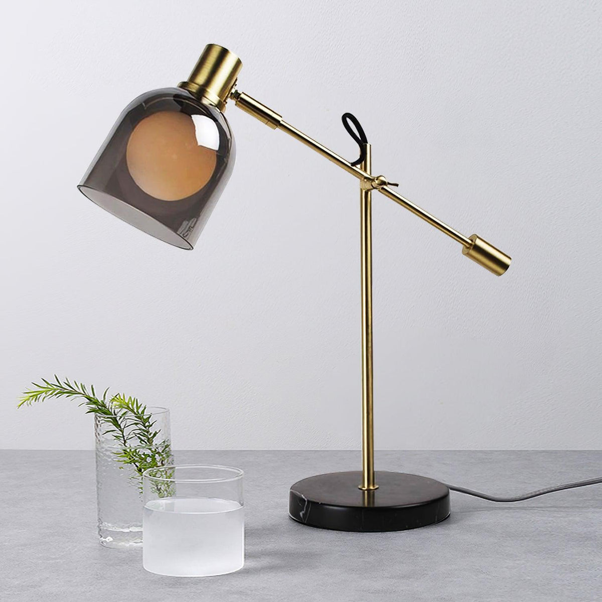 Locor Marble Industrial Table Lamp