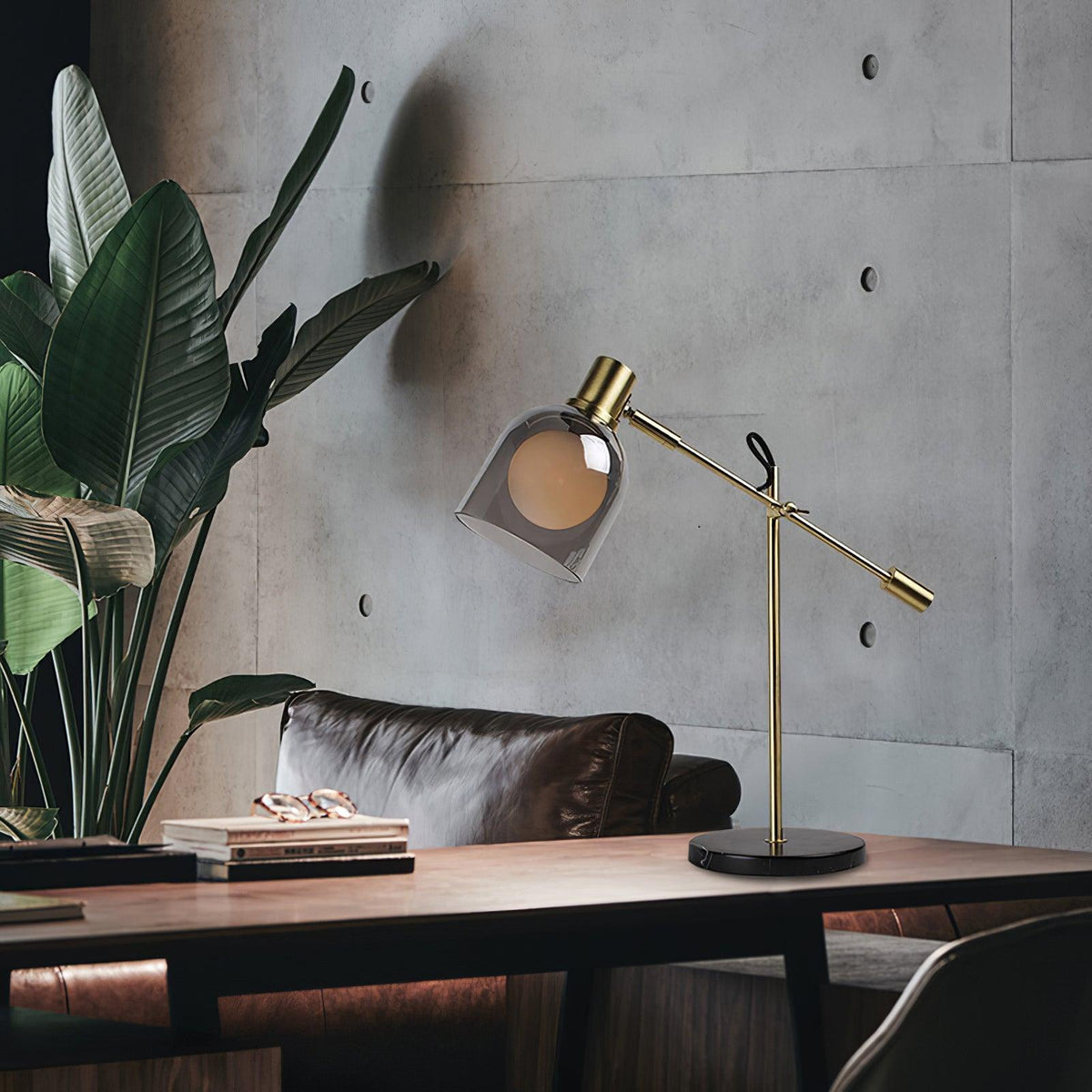 Locor Marble Industrial Table Lamp