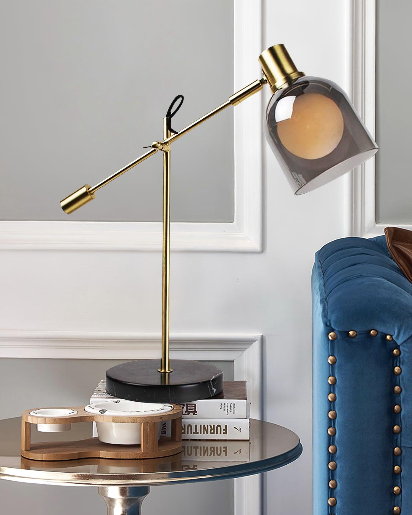 Locor Marble Industrial Table Lamp