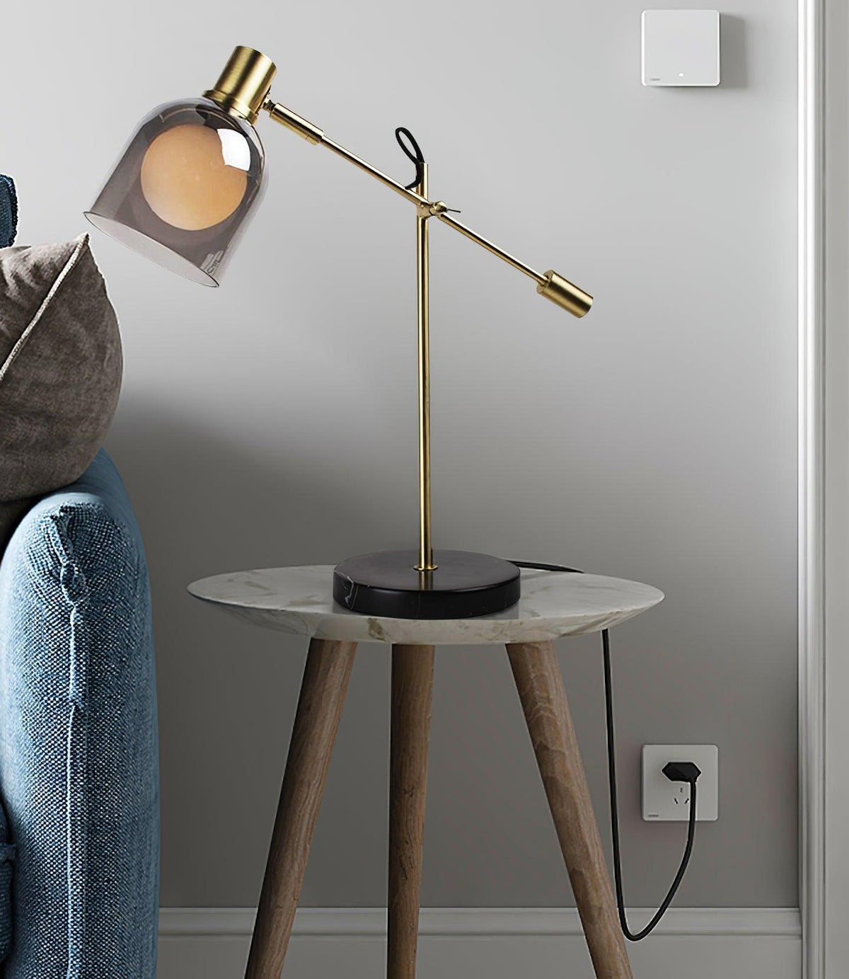 Locor Marble Industrial Table Lamp