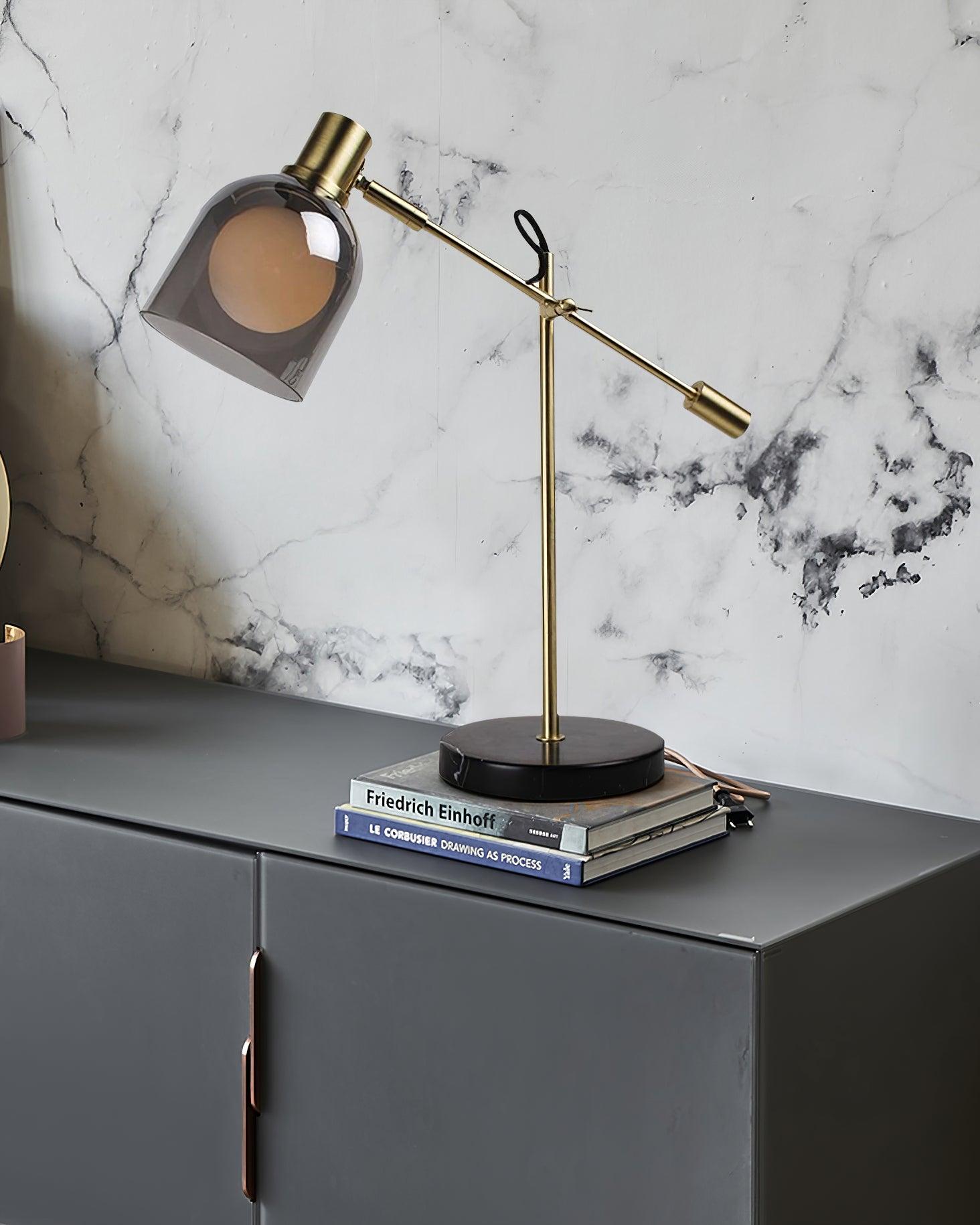 Locor Marble Industrial Table Lamp