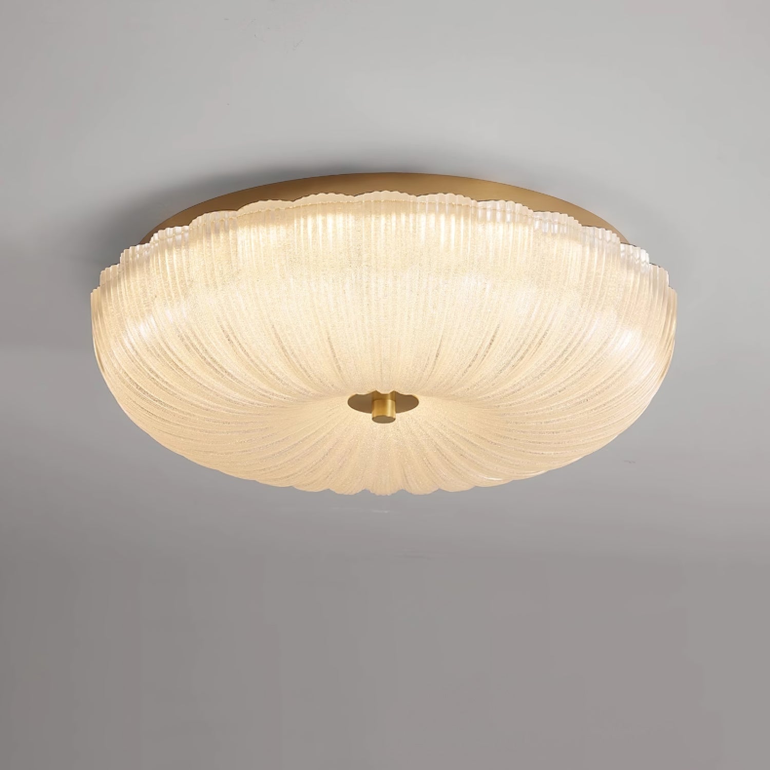 Halo Ceiling Light Ripple Glass - Neutral Decor