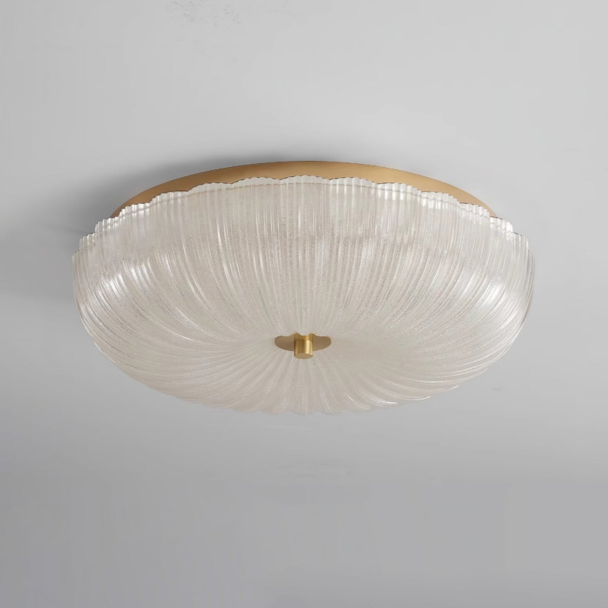 Halo Ceiling Light Ripple Glass - Neutral Decor