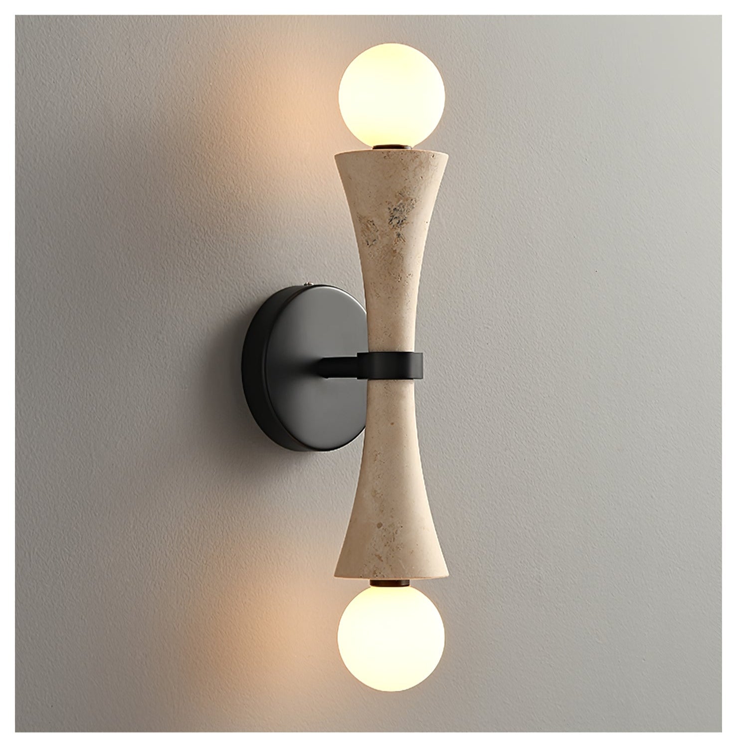 Oloriel Sculptural Travertine Wall Light