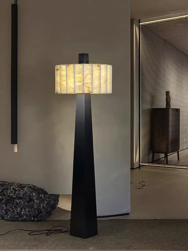 Wolve Alabaster Obelisk Floor Lamp