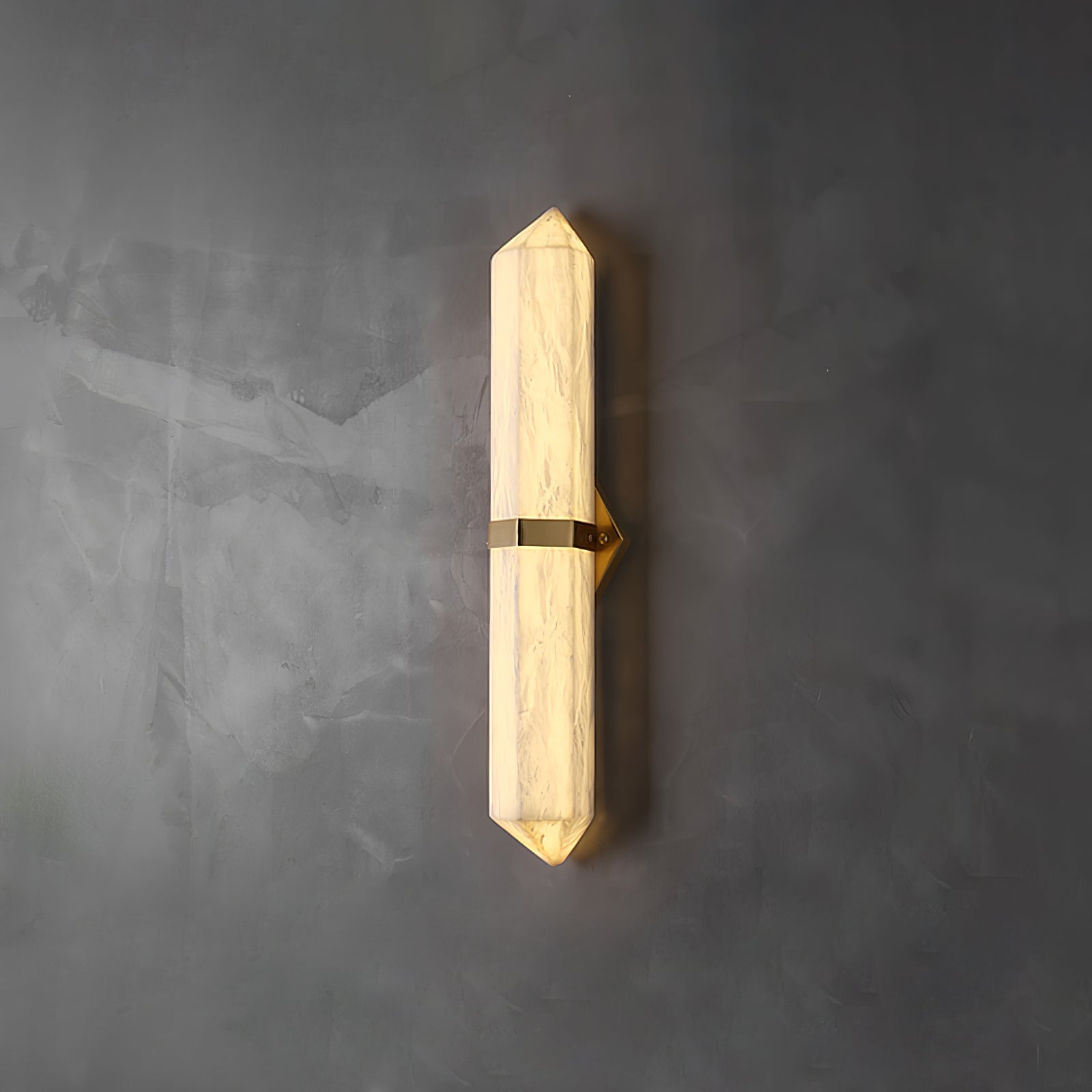 Albiaya Wall Light Alabaster Brass for Bedroom
