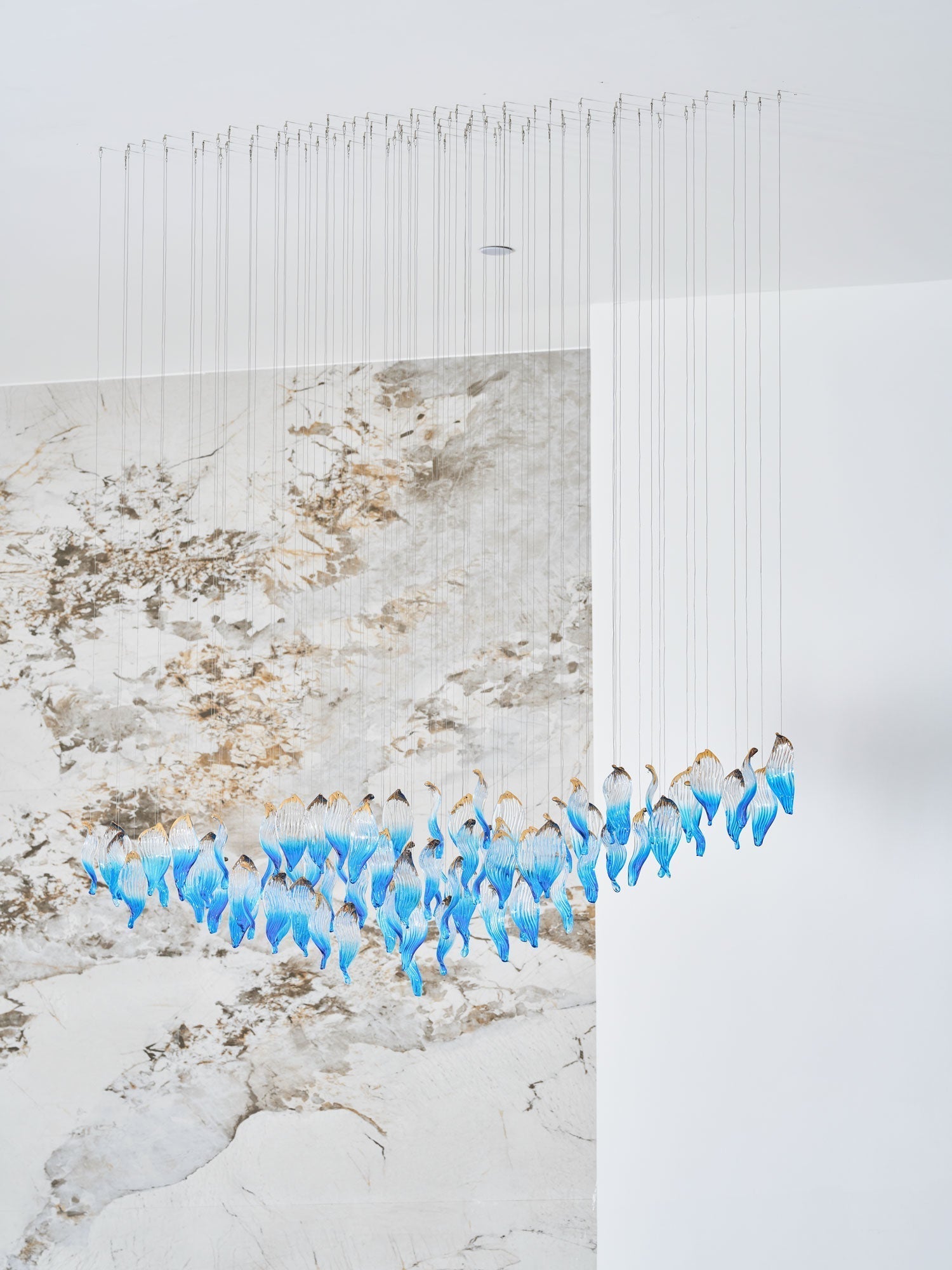 Asteria Wave Blown  Glass Customize Chandelier