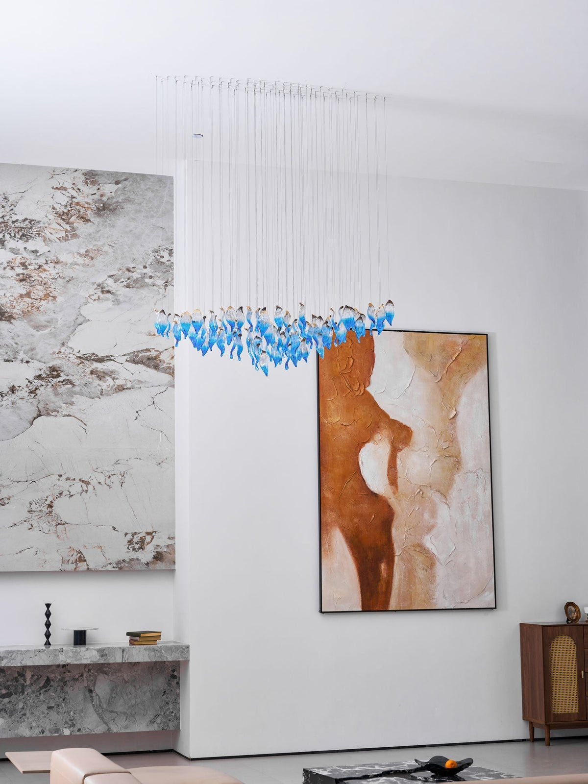 Asteria Wave Blown  Glass Customize Chandelier