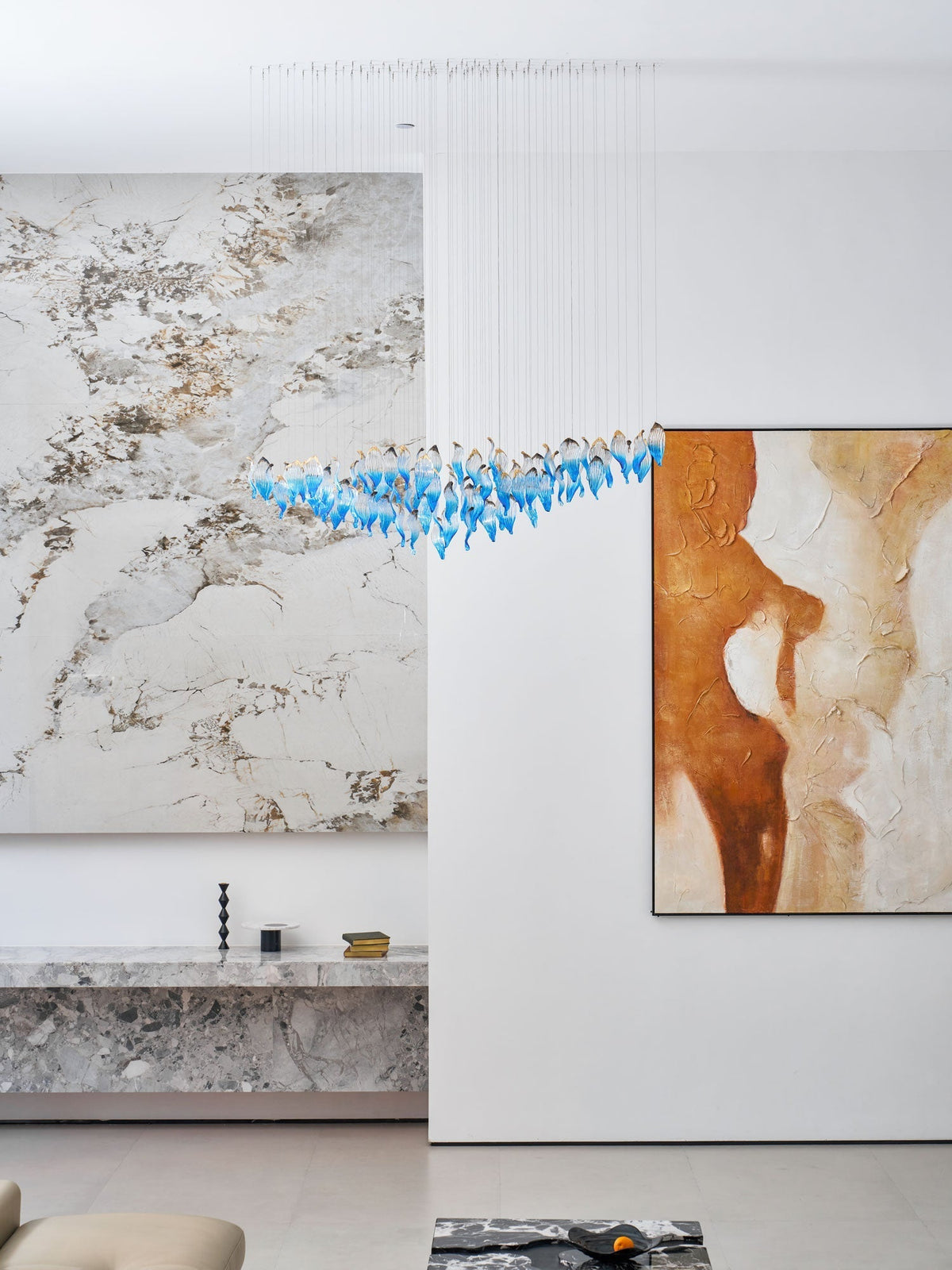 Asteria Wave Blown  Glass Customize Chandelier