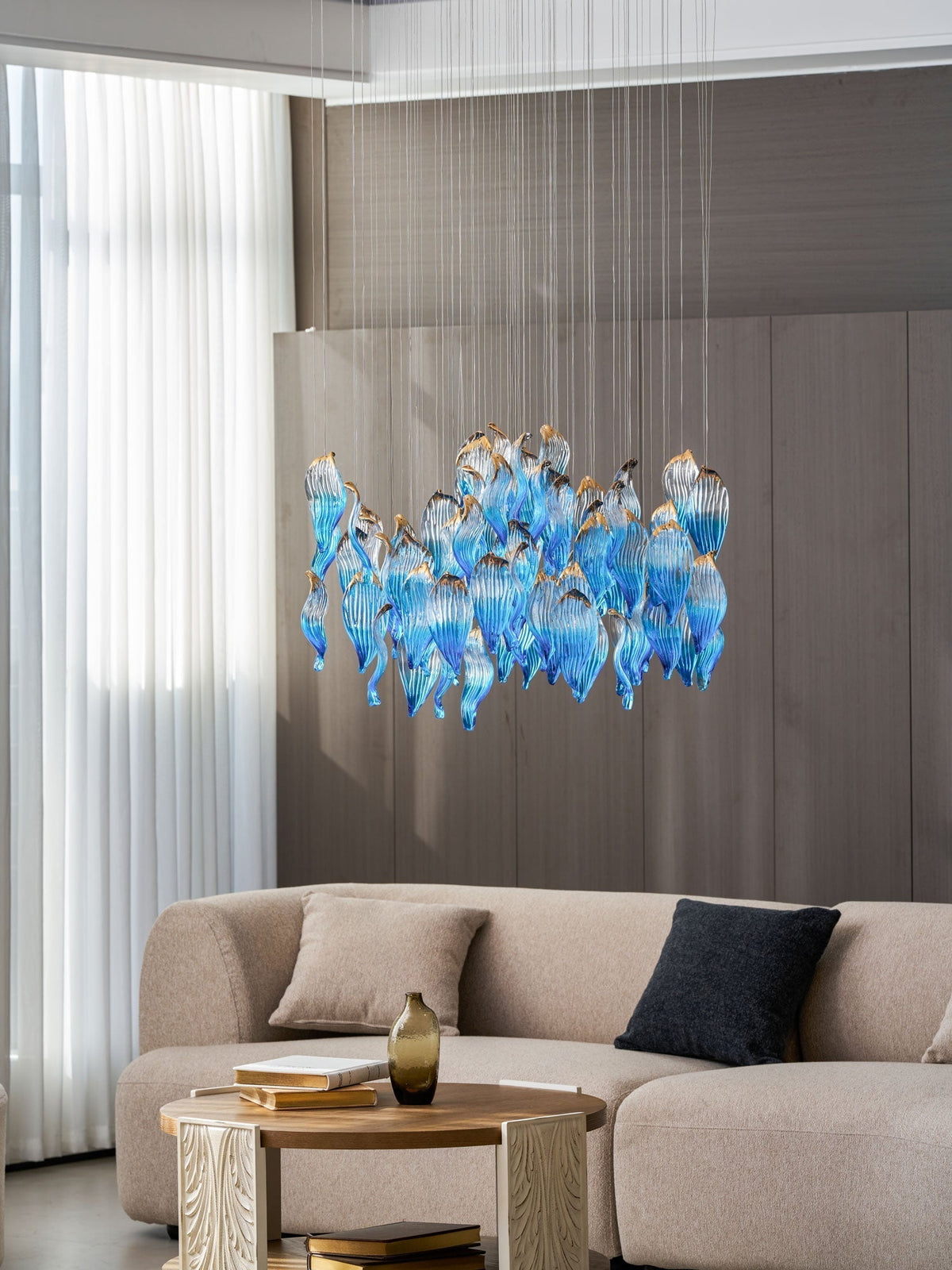 Asteria Wave Blown  Glass Customize Chandelier