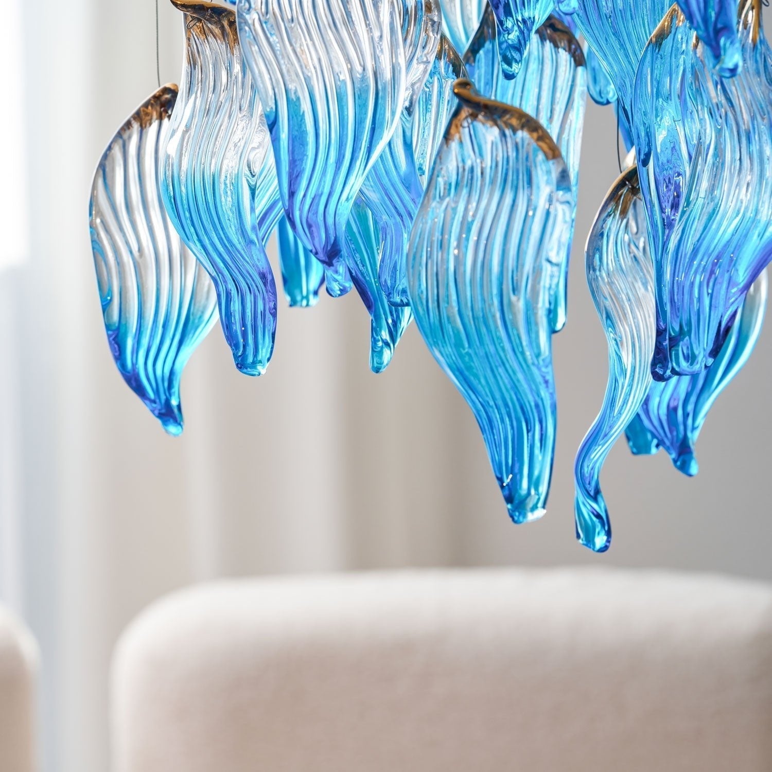 Asteria Wave Blown  Glass Customize Chandelier