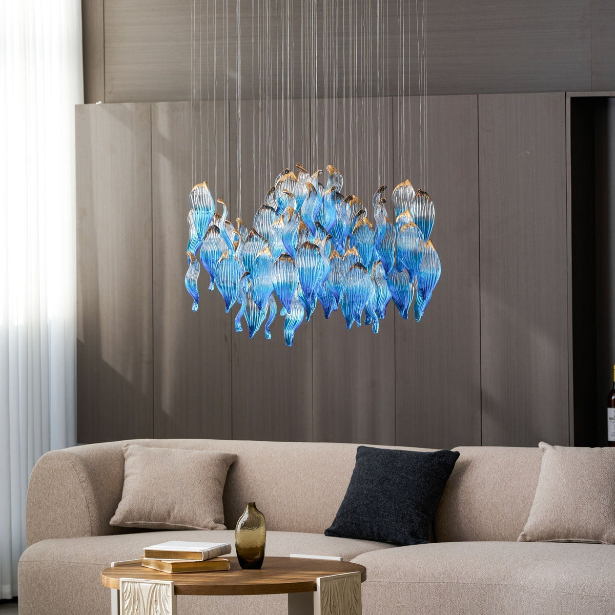Asteria Wave Blown  Glass Customize Chandelier