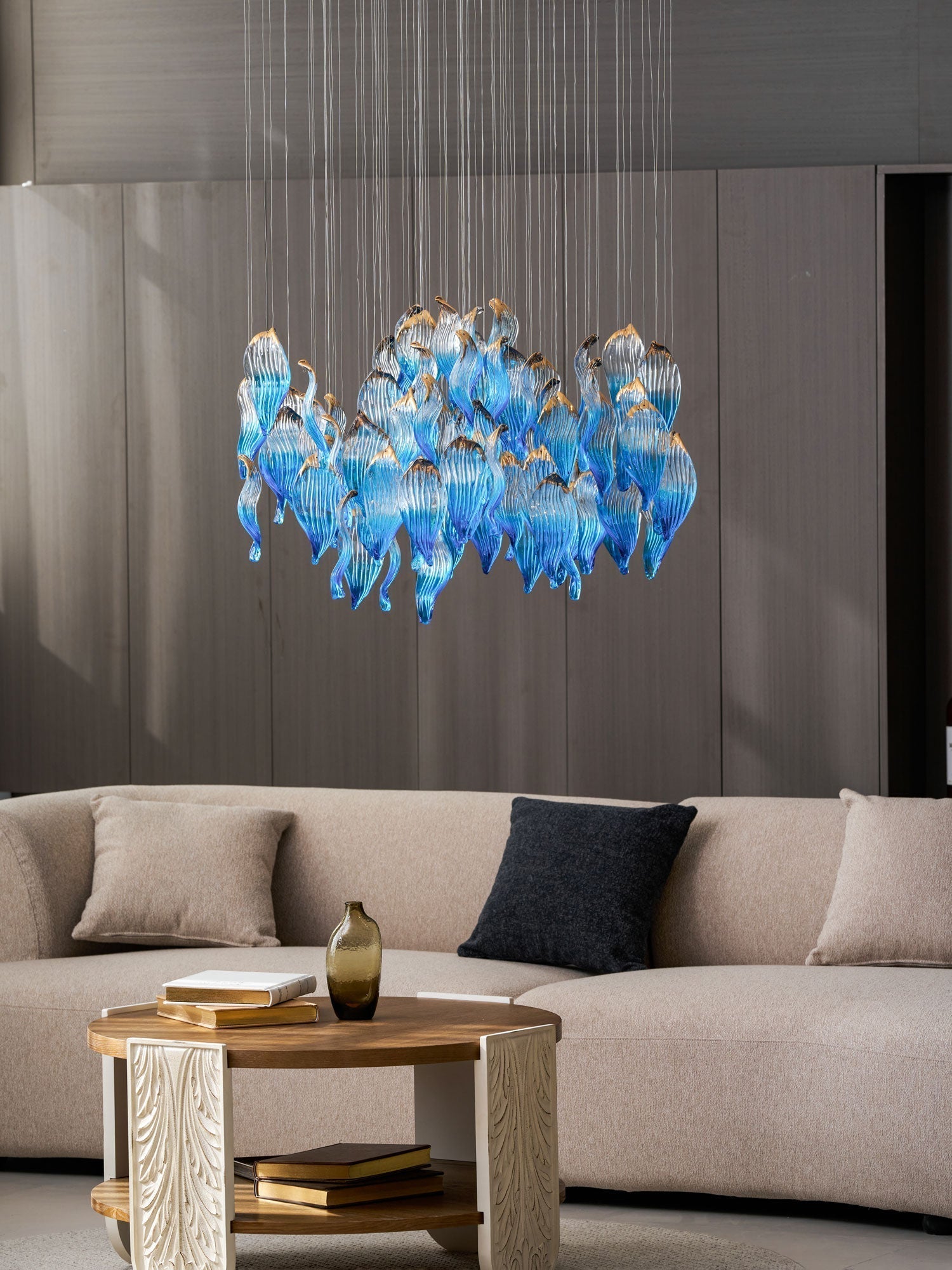 Asteria Wave Blown  Glass Customize Chandelier