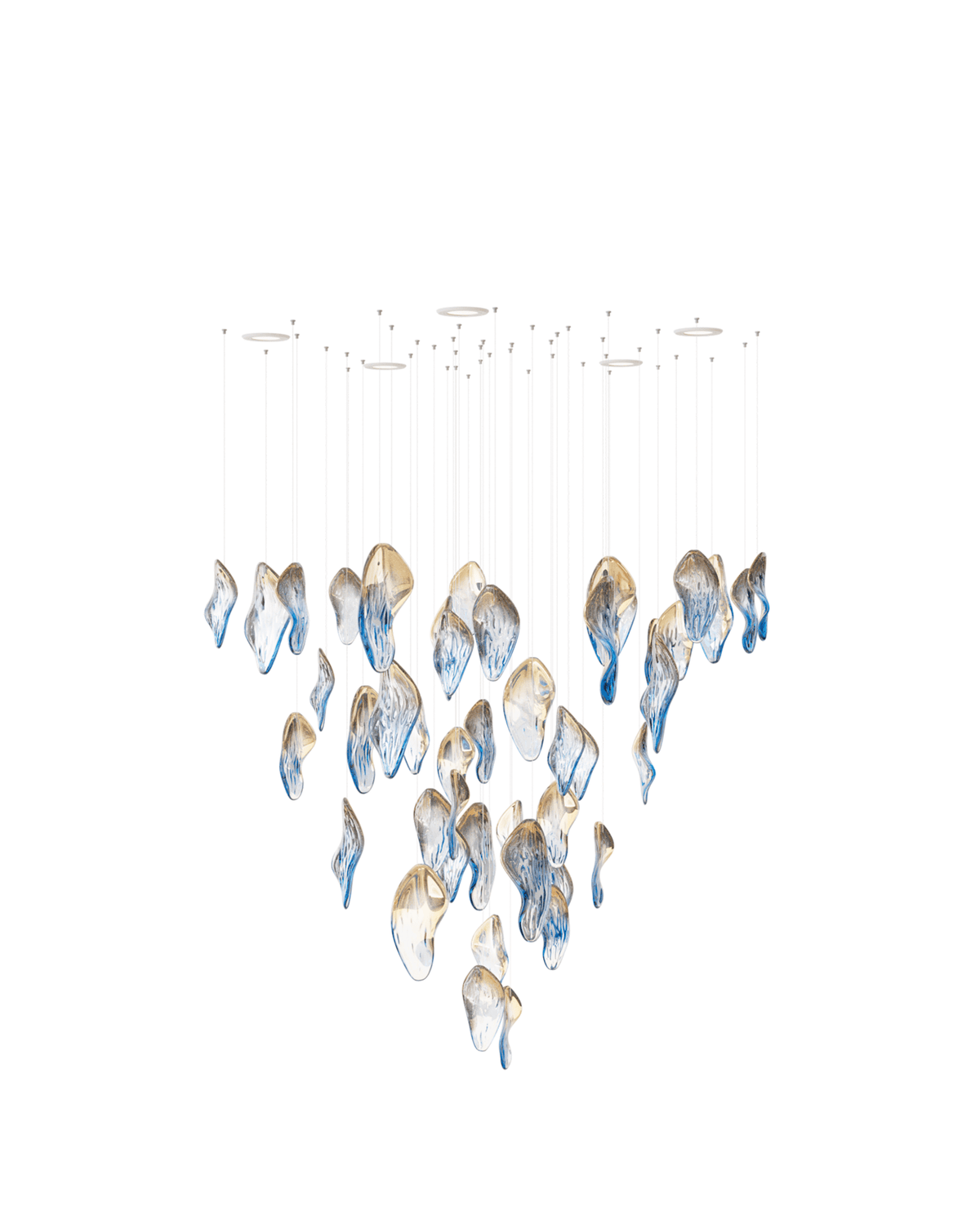Asteria Wave Blown  Glass Customize Chandelier