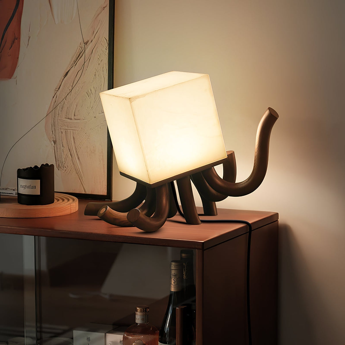 Dravk Tentacle Alabaster Table Lamp