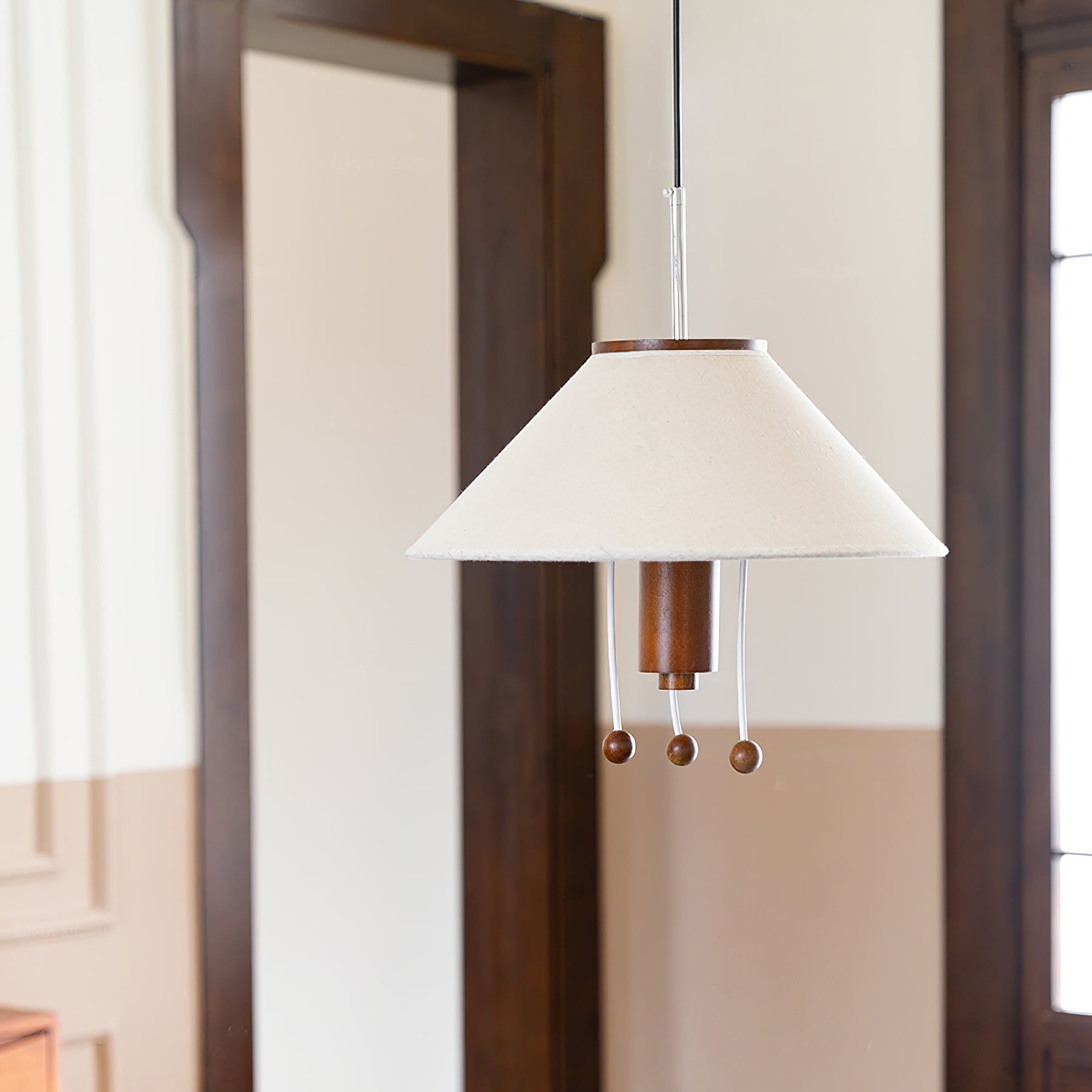 Zathee Nordic Art  Classic Wood Fabric Pendant Lamp