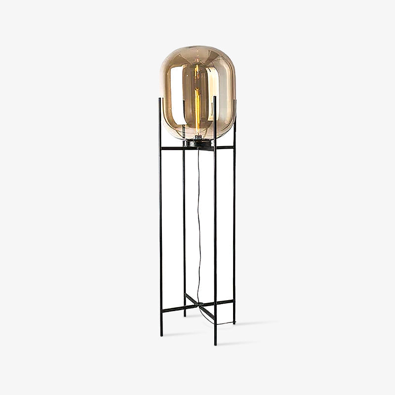 Liorivelia Glass Industrial Floor lamp