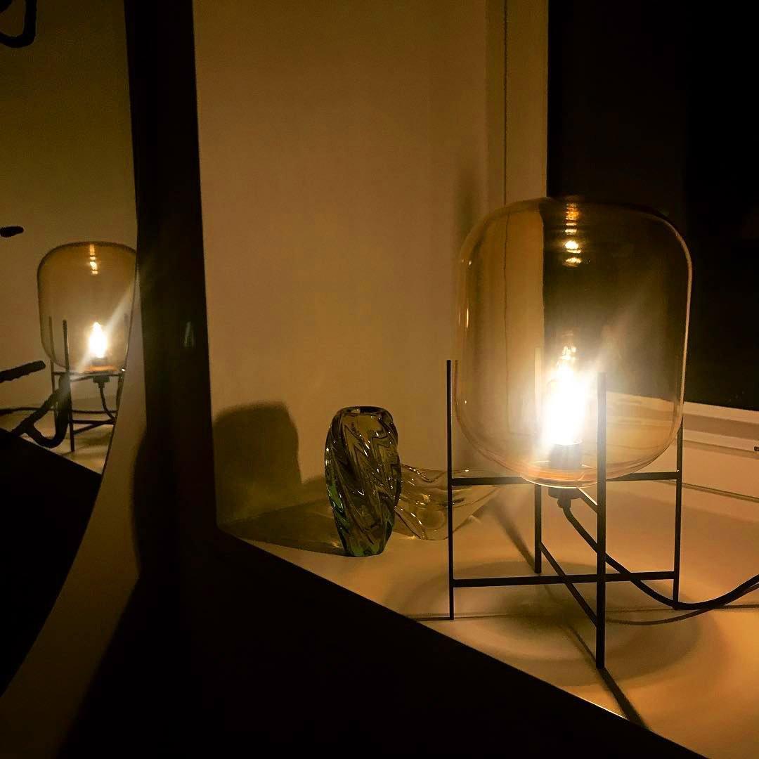 Gareth Glass Industrial Table Lamp
