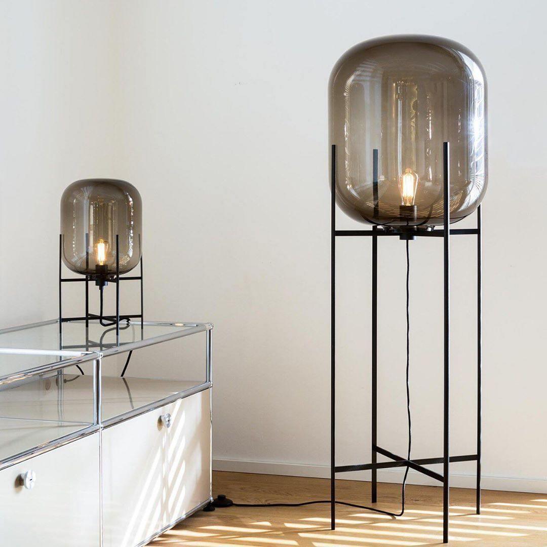 Gareth Glass Industrial Table Lamp