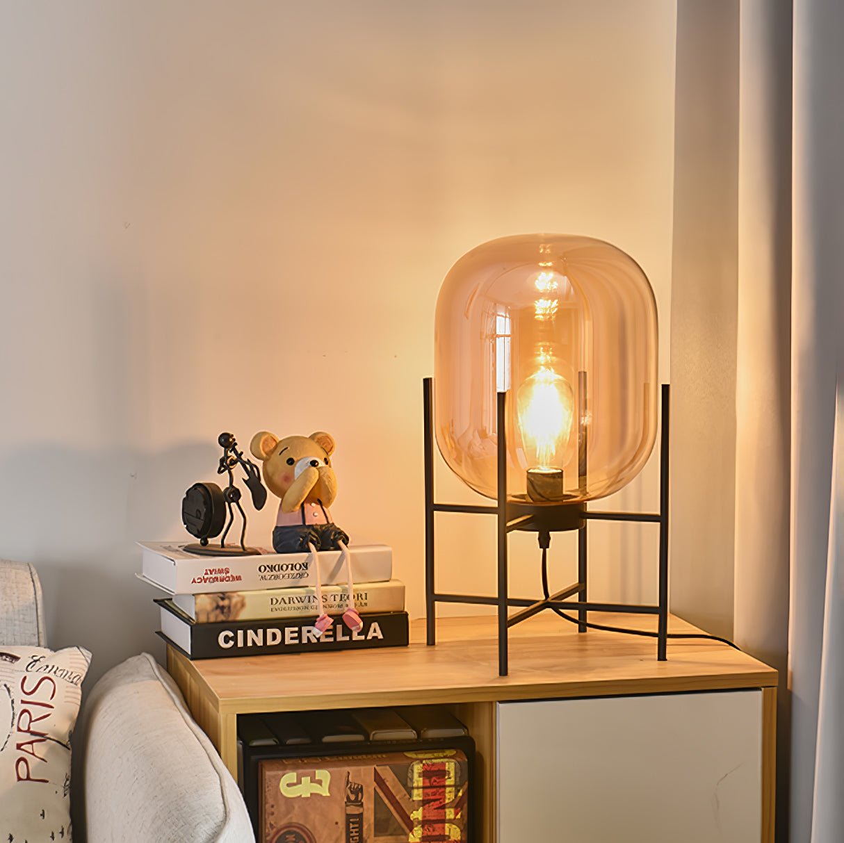 Gareth Glass Industrial Table Lamp