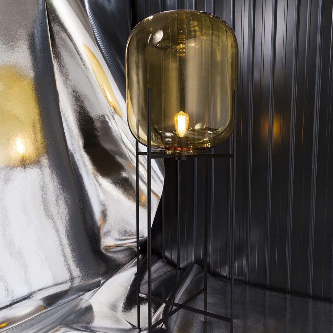 Liorivelia Glass Industrial Floor lamp