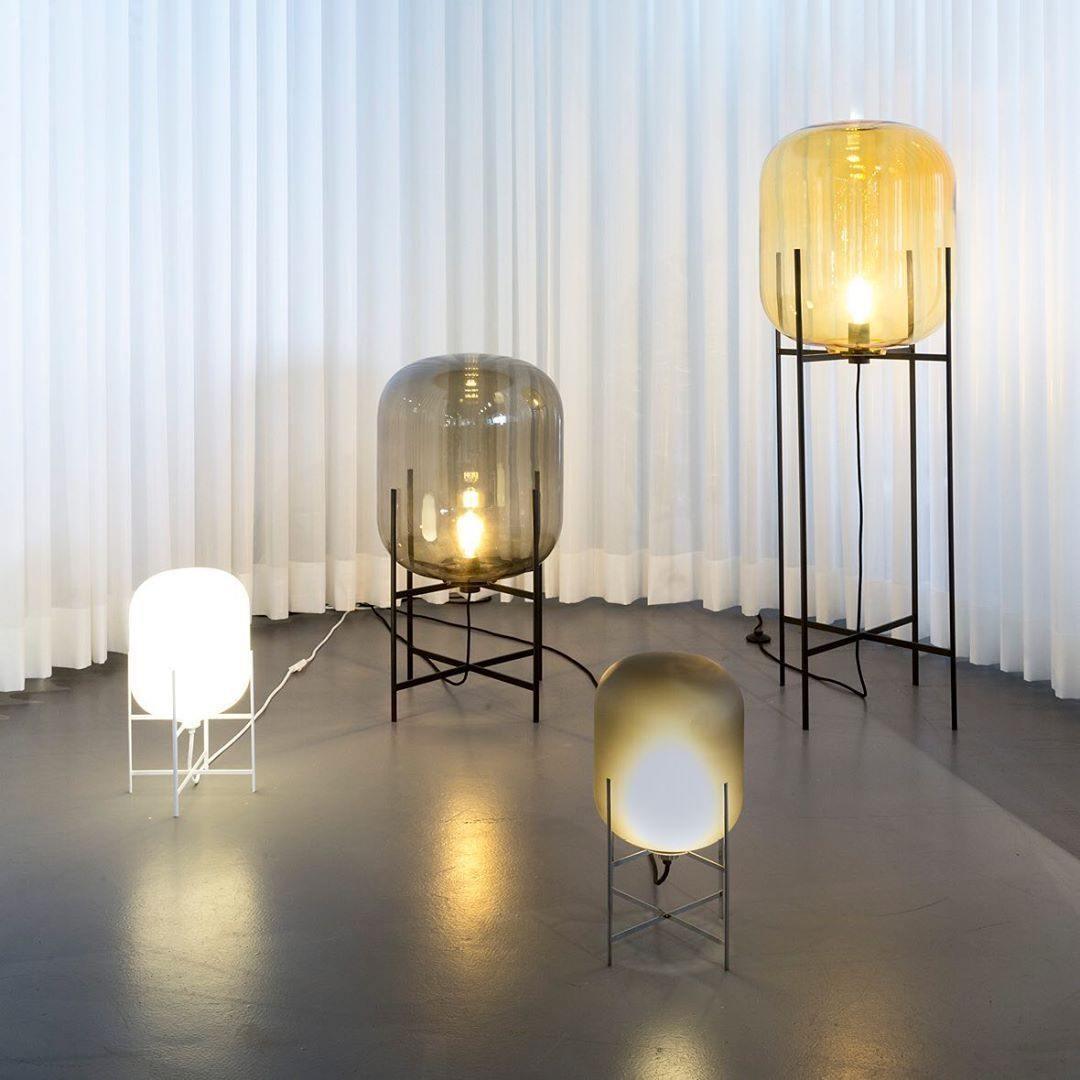 Liorivelia Glass Industrial Floor lamp