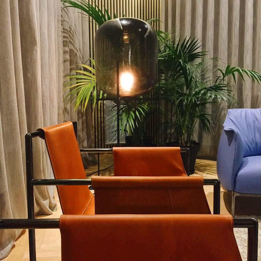 Liorivelia Glass Industrial Floor lamp