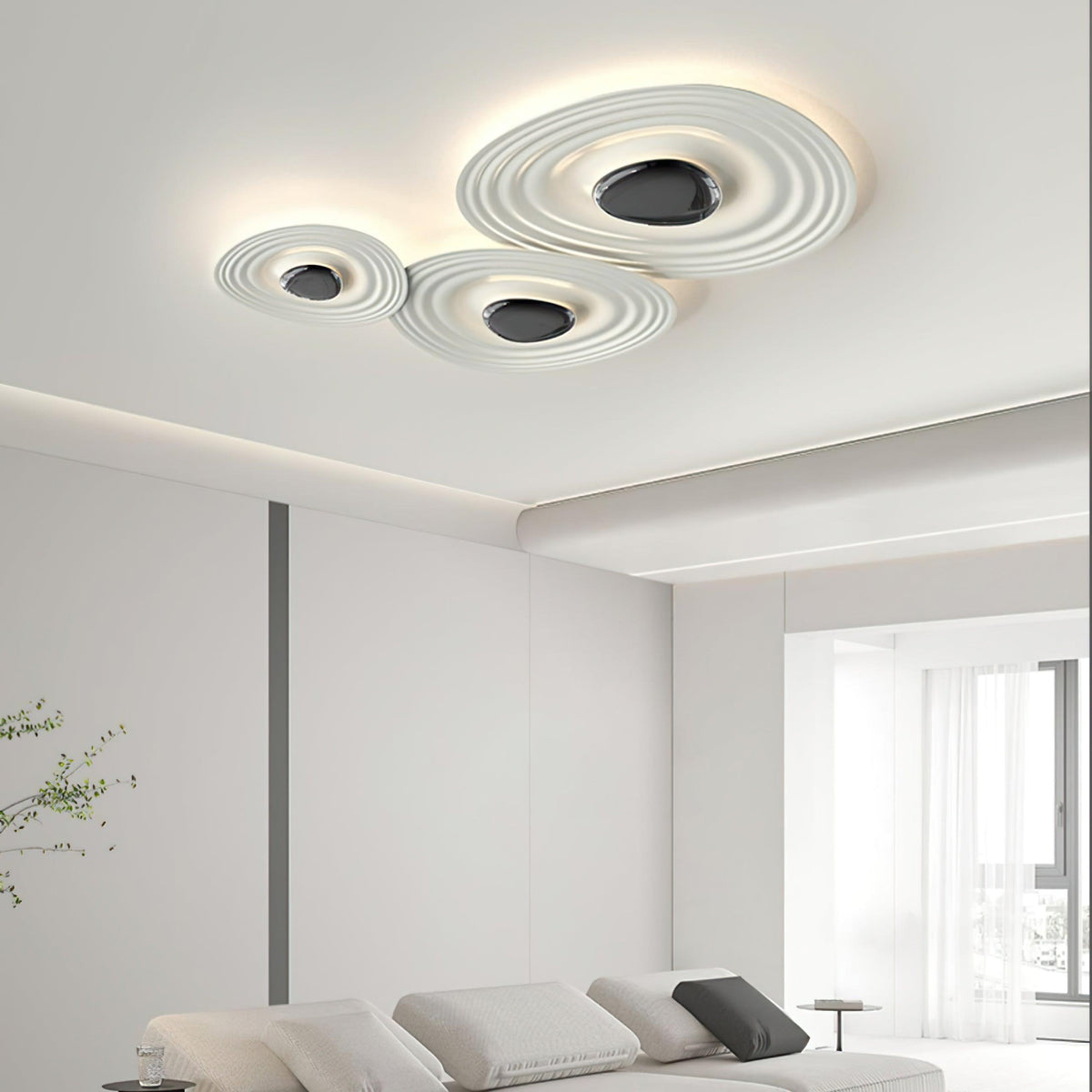 Idra Ceiling Lamp Ripple Ring Modern Sculptural