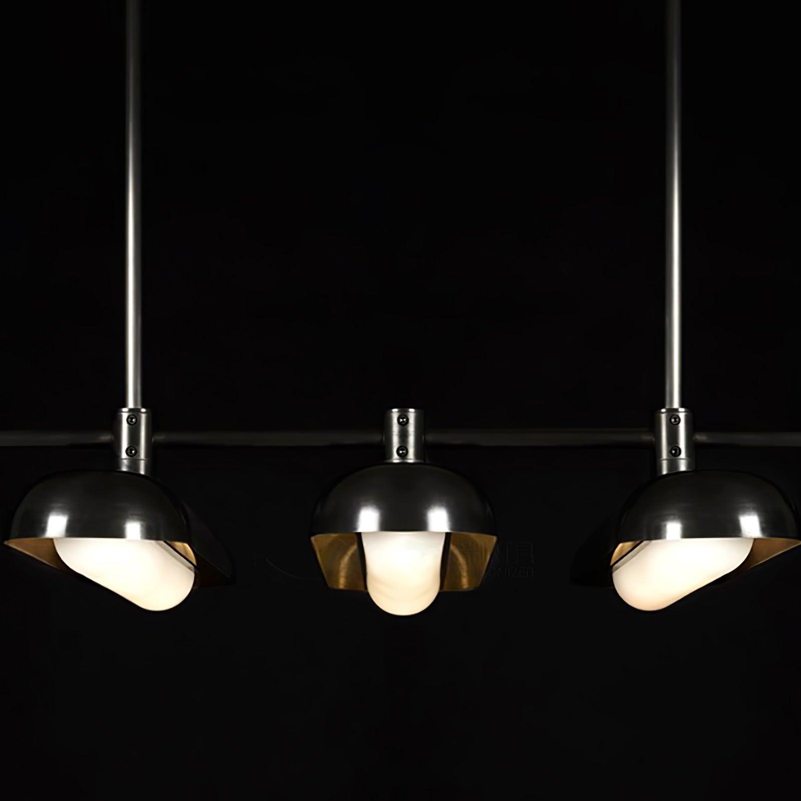 Lyvinaris Geometric Brass Linear Pendant Light