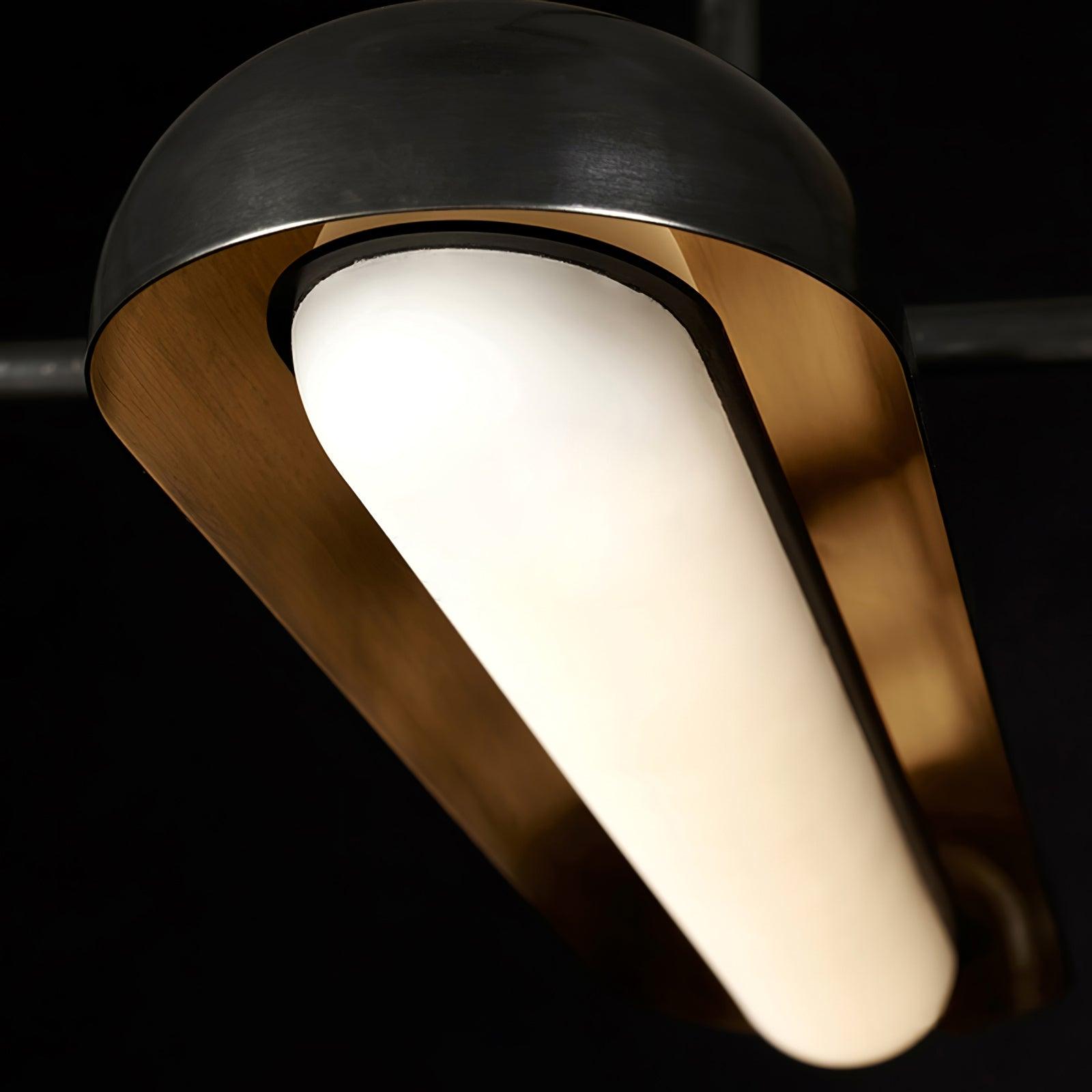 Lyvinaris Geometric Brass Linear Pendant Light
