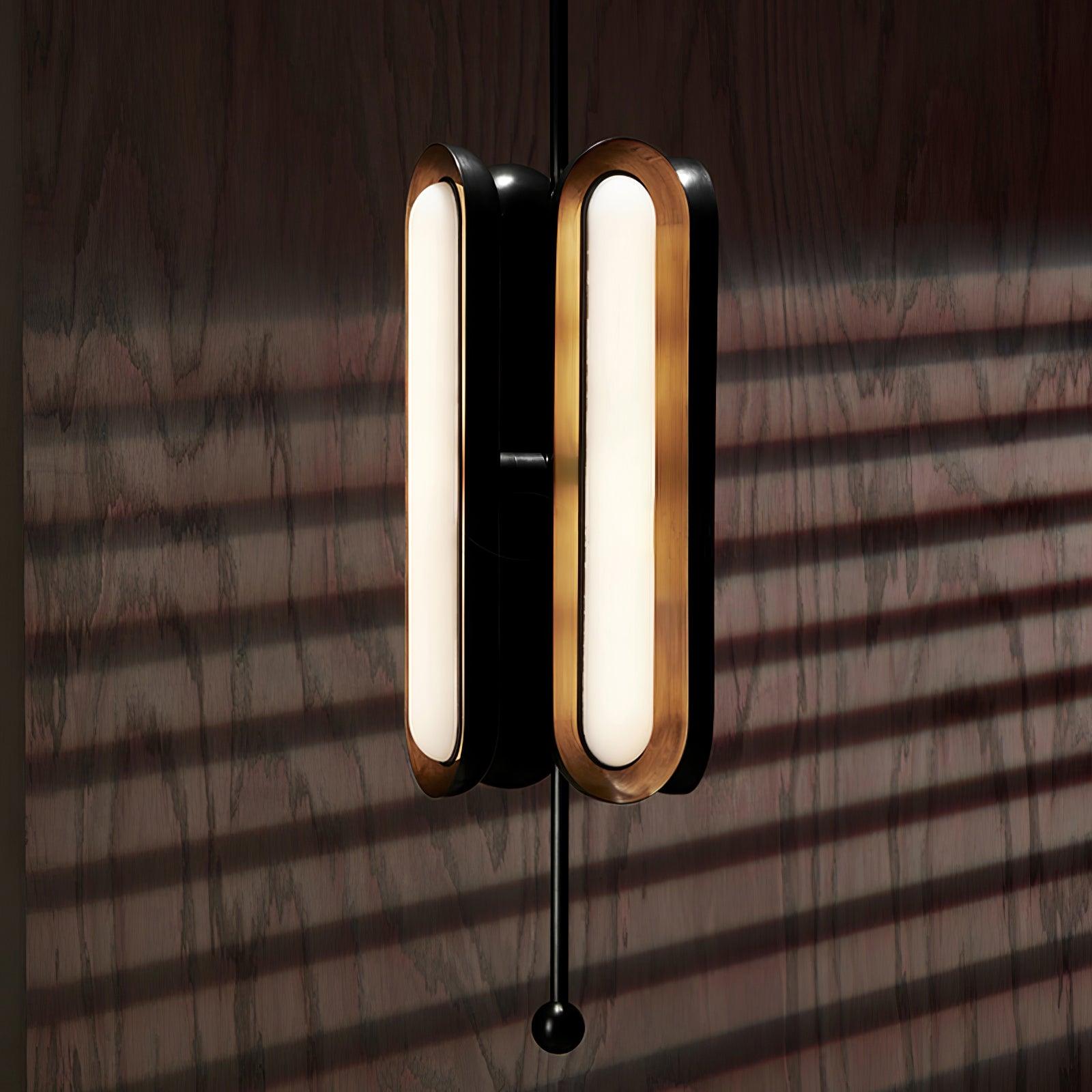 Lyvinaris Geometric Brass Linear Pendant Light