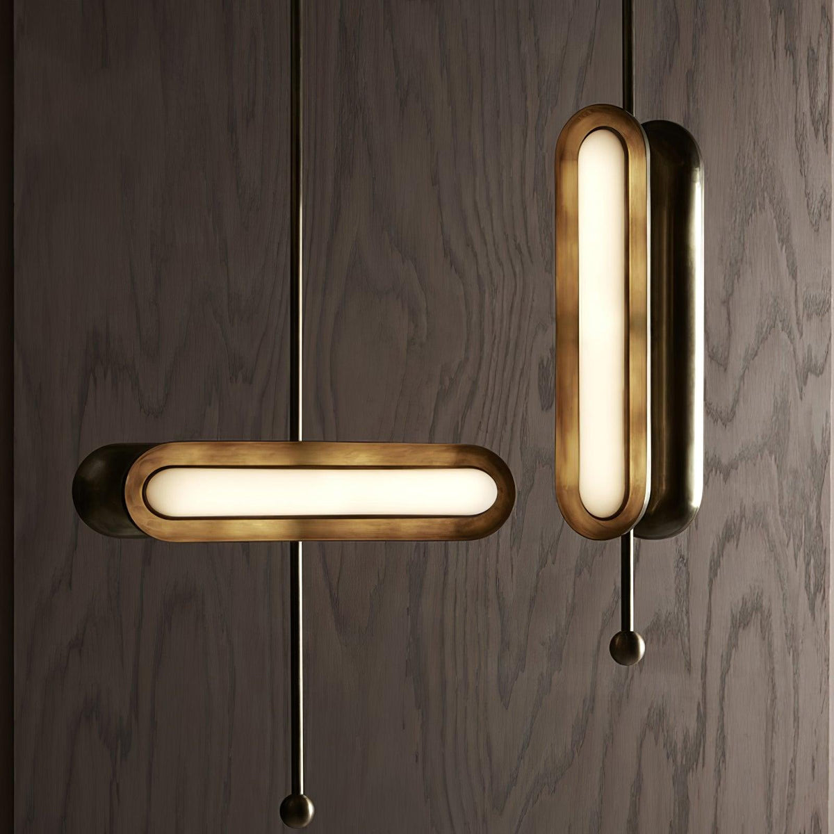 Lyvinaris Geometric Brass Linear Pendant Light