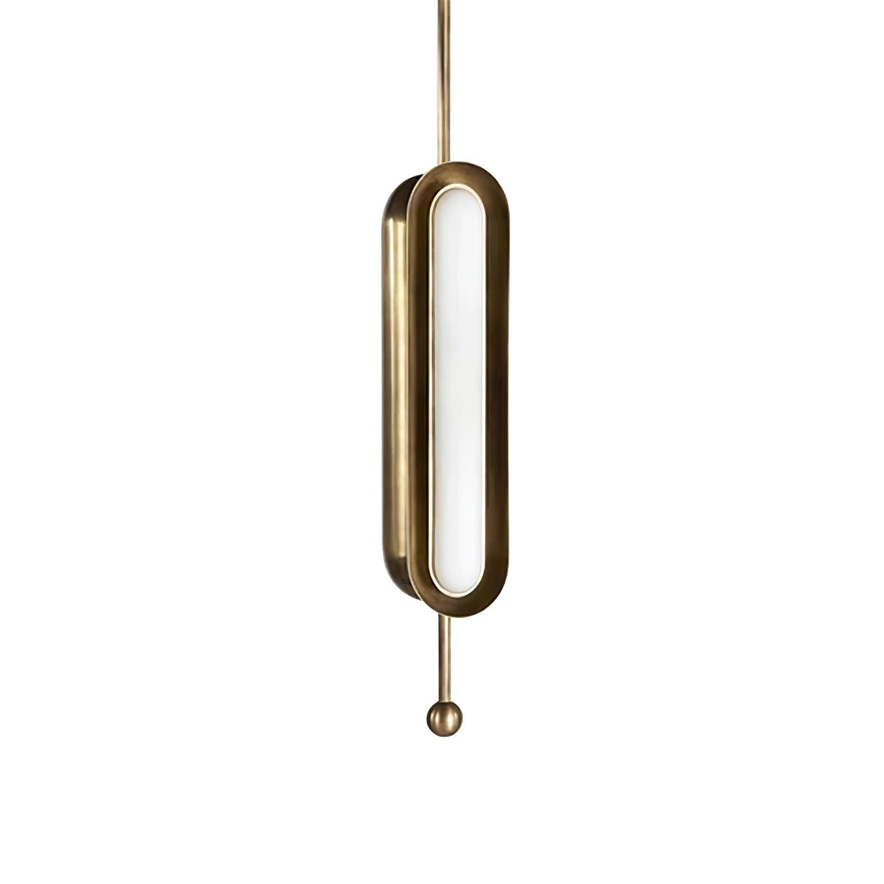 Lyvinaris Geometric Brass Linear Pendant Light