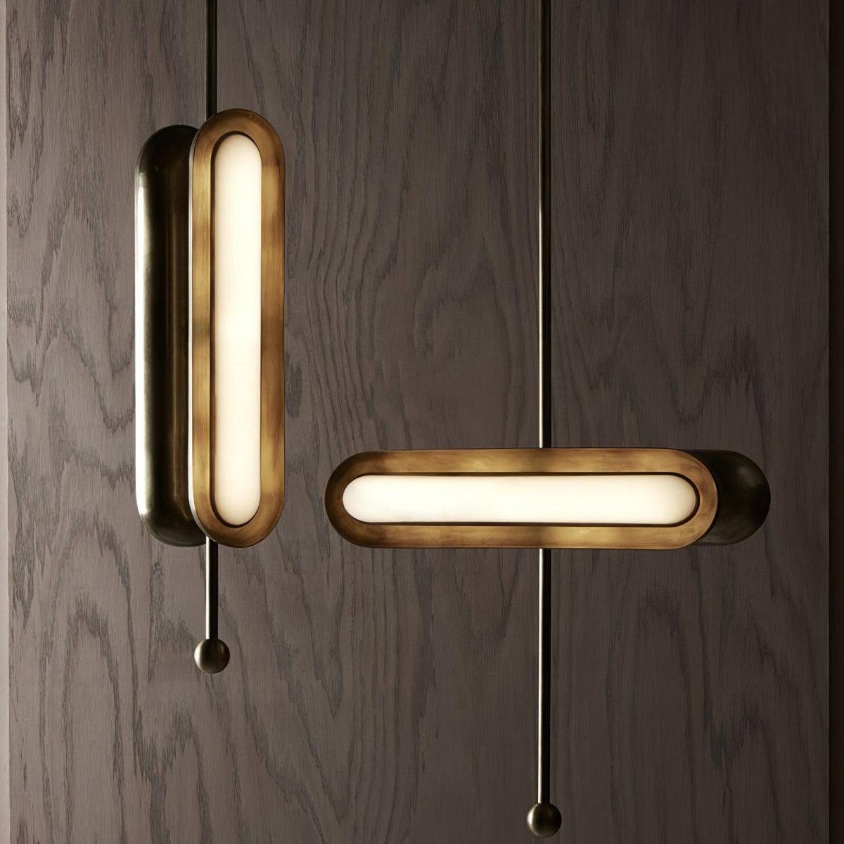 Lyvinaris Geometric Brass Linear Pendant Light