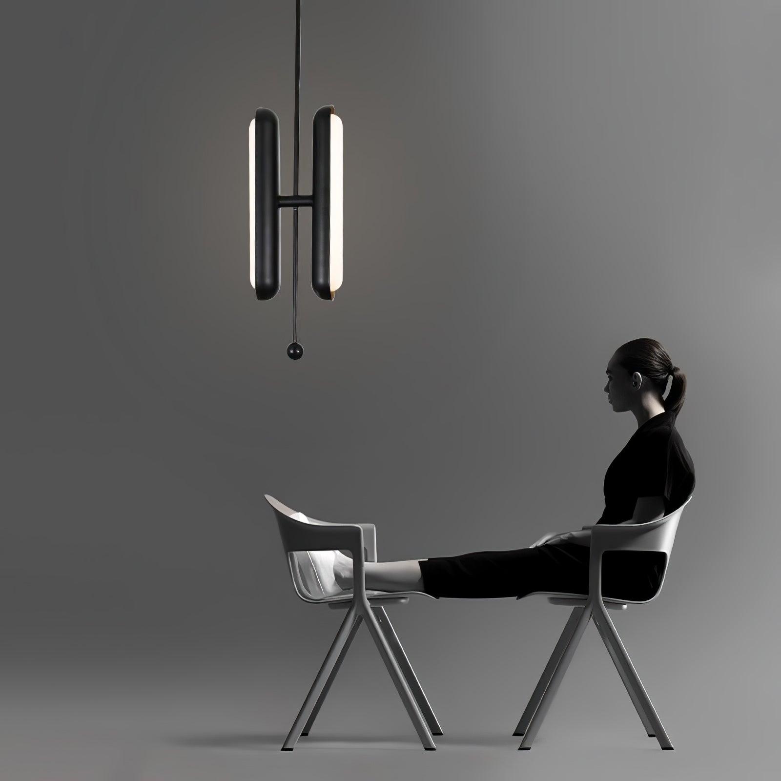 Lyvinaris Geometric Brass Linear Pendant Light