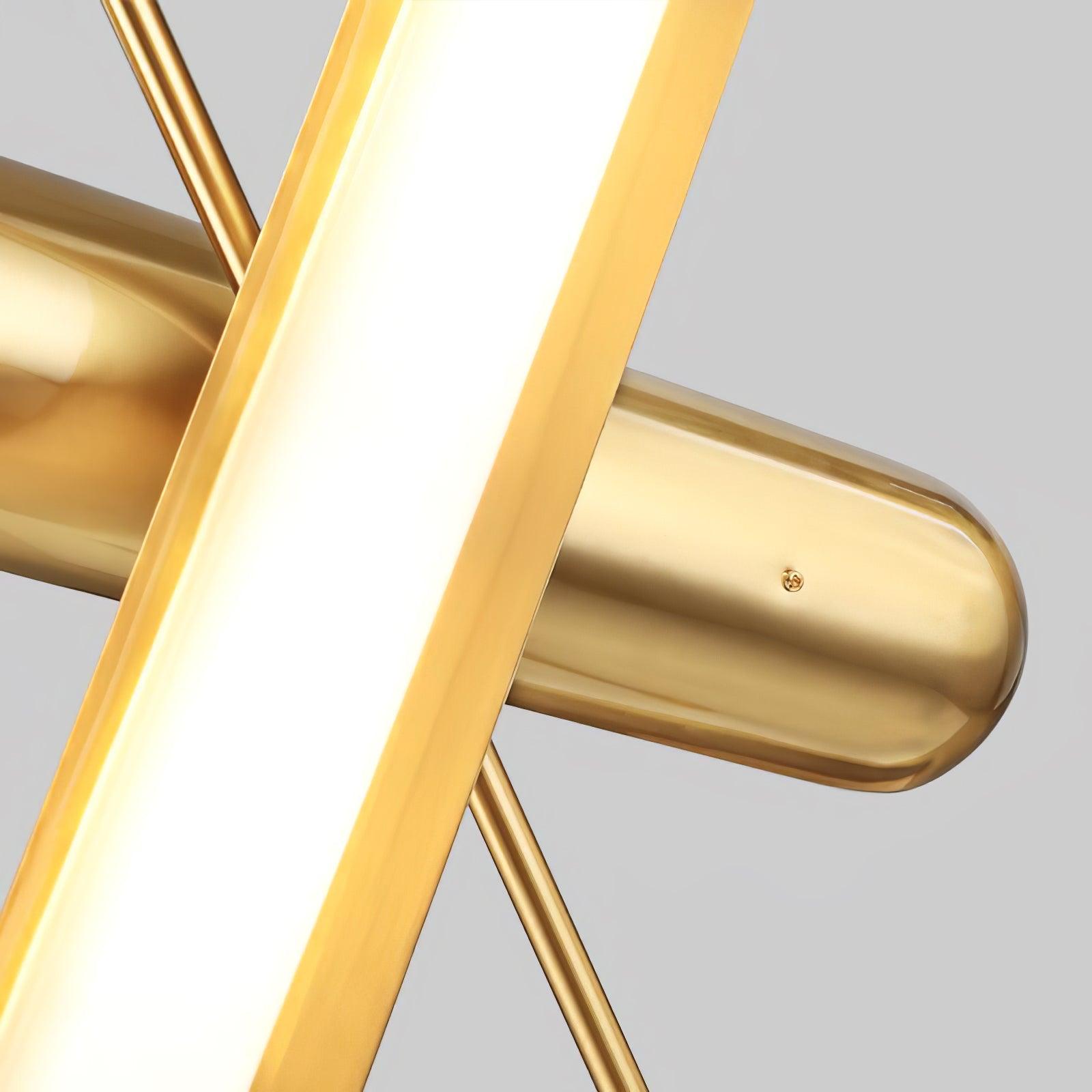 Lyvinaris Geometric Brass Linear Pendant Light