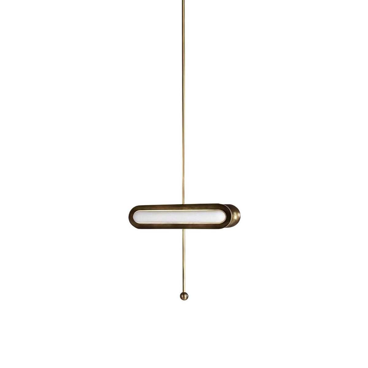 Lyvinaris Geometric Brass Linear Pendant Light
