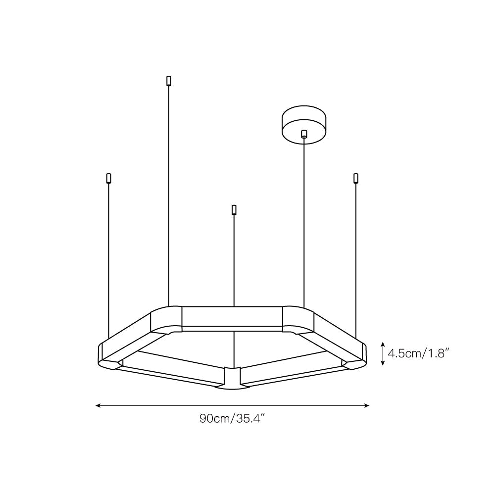 Celaeisra Unique Single Ring Alabaster Chandelier