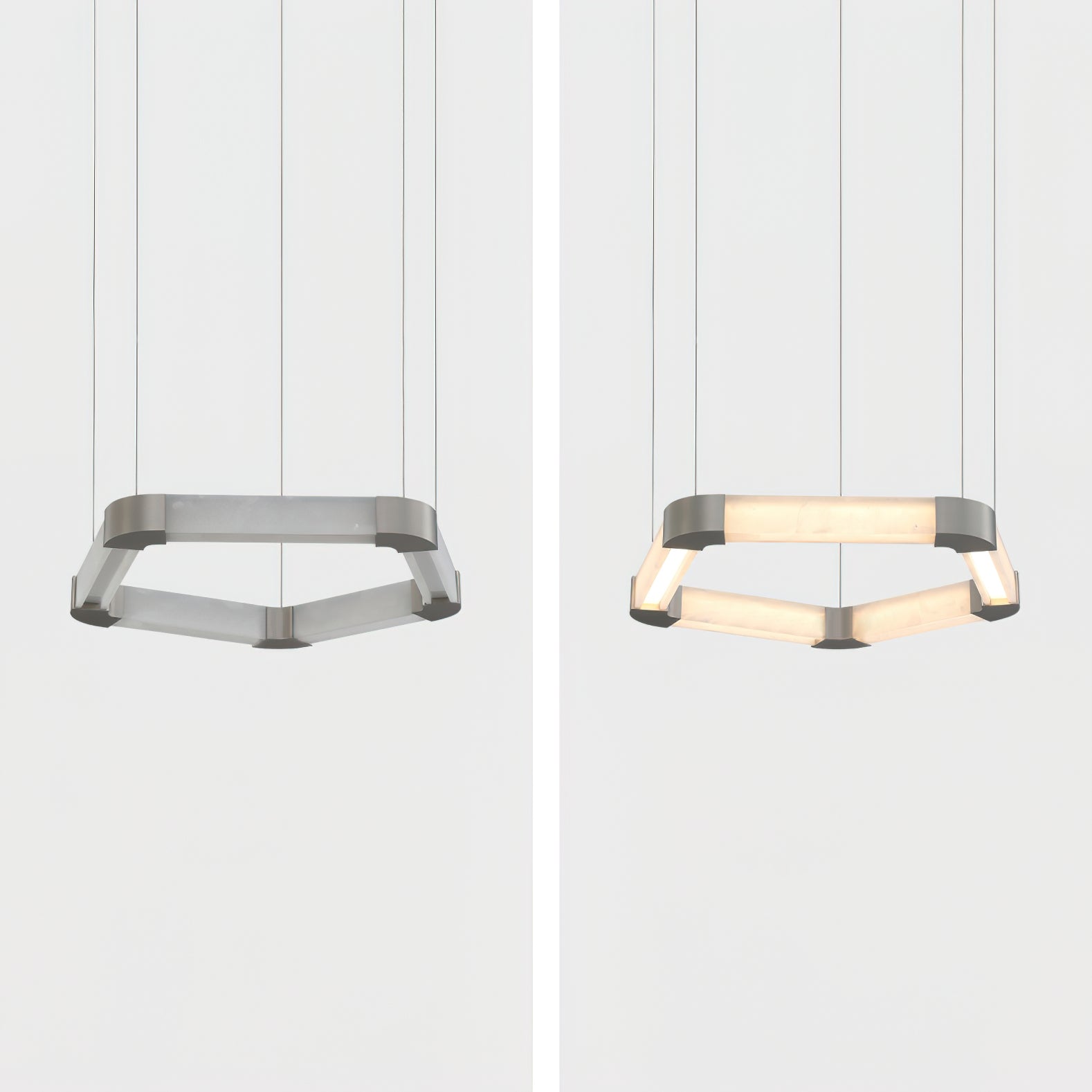 Celaeisra Unique Single Ring Alabaster Chandelier