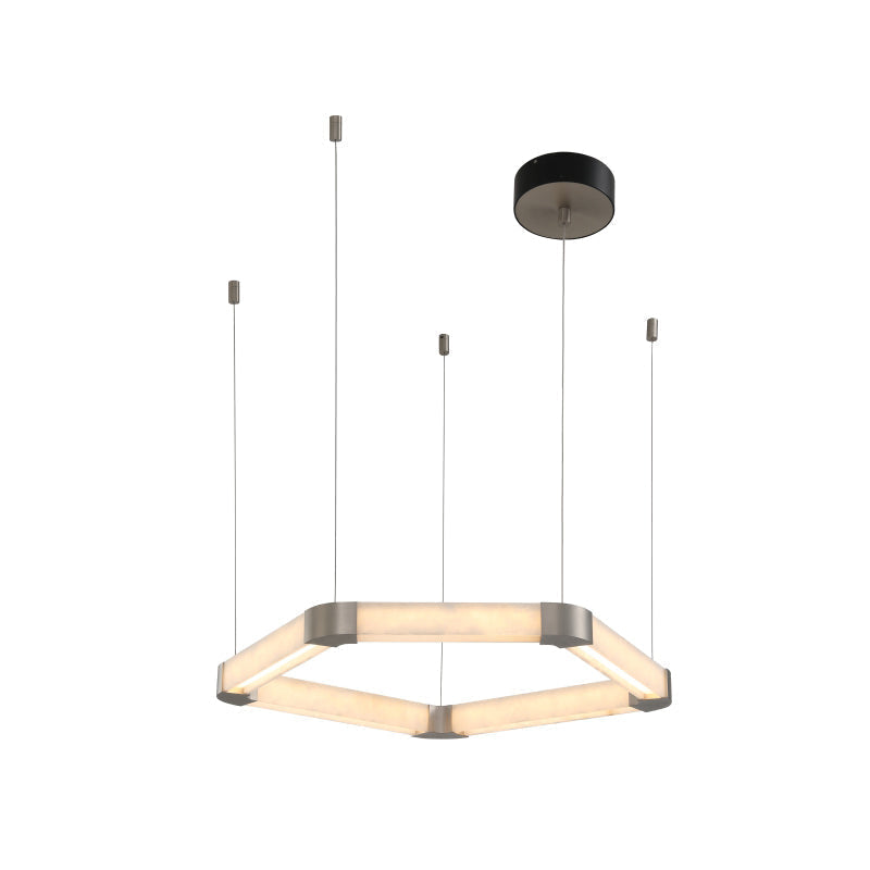 Celaeisra Unique Single Ring Alabaster Chandelier
