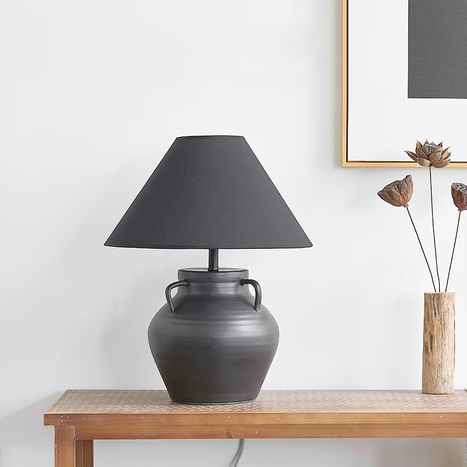 Amfora Fabric Rustic Table Lamp
