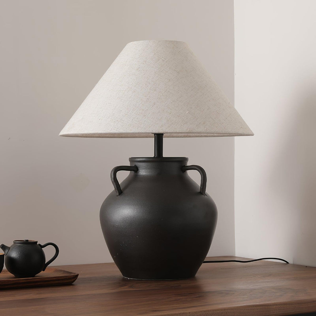 Amfora Fabric Rustic Table Lamp