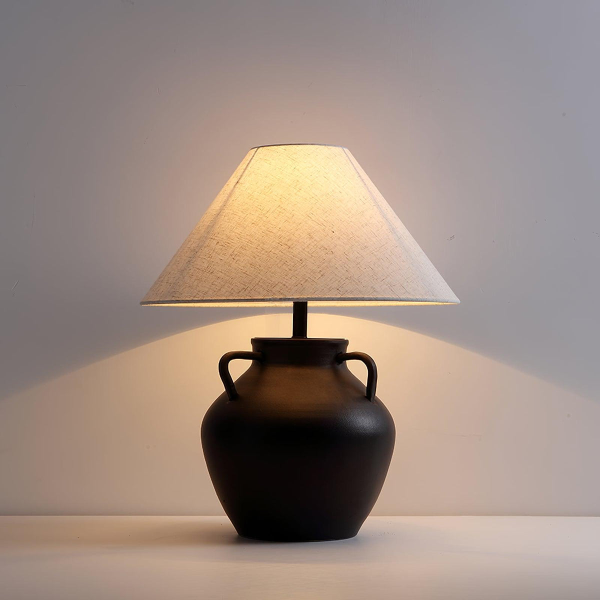 Amfora Fabric Rustic Table Lamp