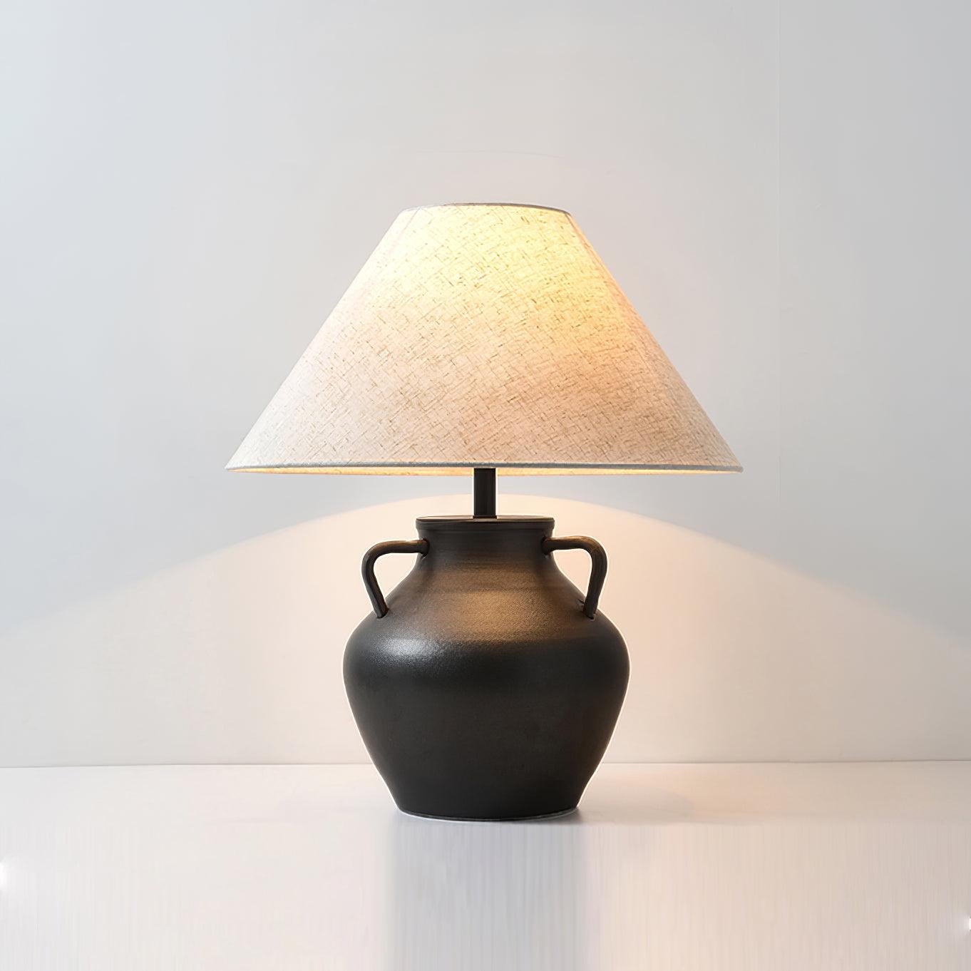 Amfora Fabric Rustic Table Lamp
