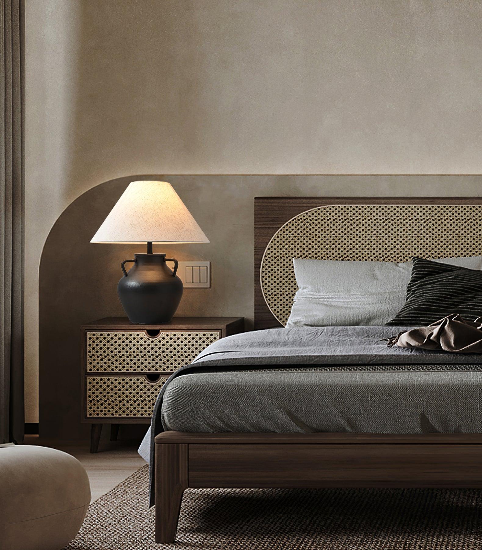 Amfora Fabric Rustic Table Lamp