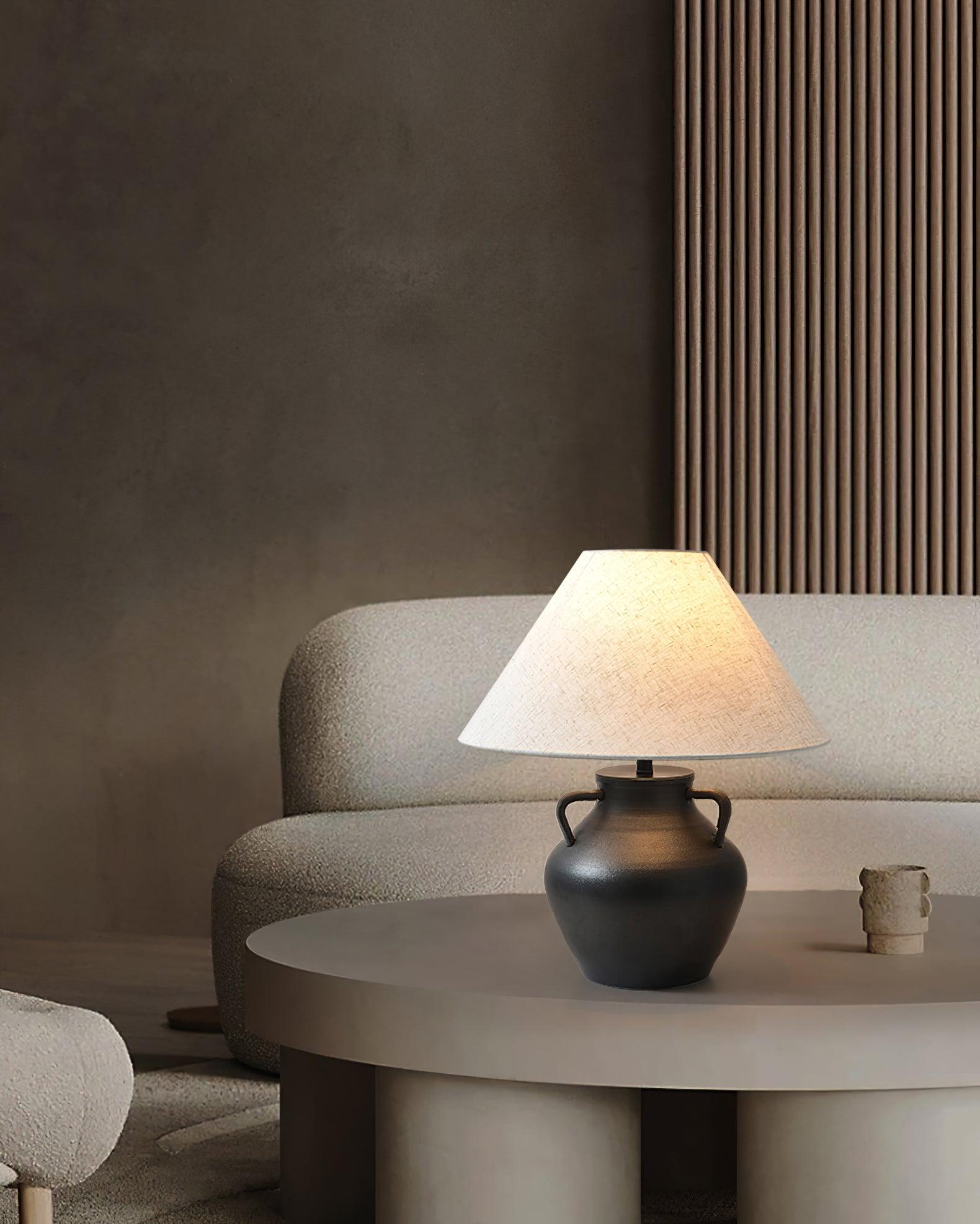 Amfora Fabric Rustic Table Lamp