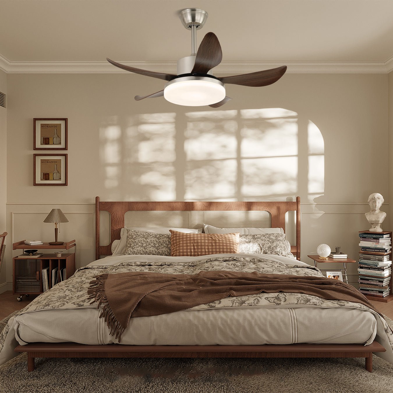 Nerra Modern Wood Ceiling Fan Light